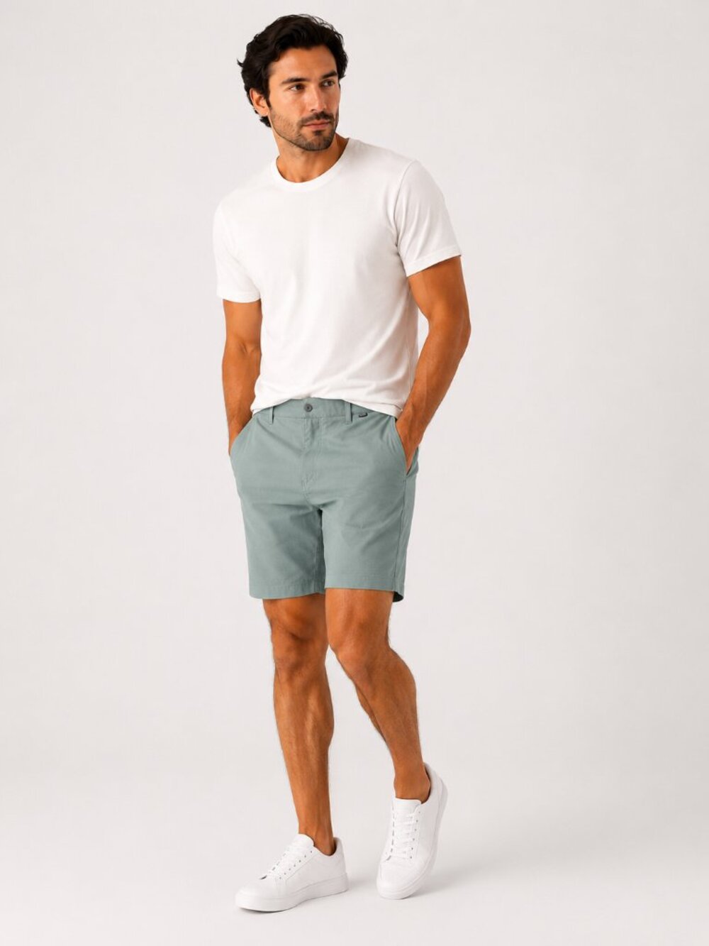 Hurley H2O-Dri Vapor Men’s 33 Artillery Green Stretch Chino Shorts 8" Inseam